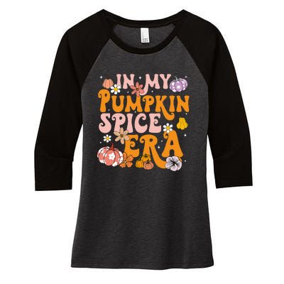 Pumpkin Spice Season Autumn Thanksgiving Humor Women's Tri-Blend 3/4-Sleeve Raglan Shirt