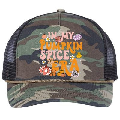 Pumpkin Spice Season Autumn Thanksgiving Humor Retro Rope Trucker Hat Cap