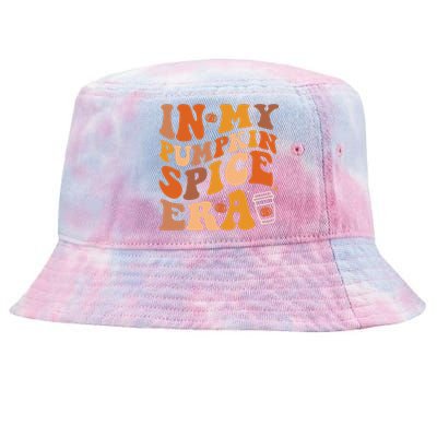 Pumpkin Spice Season Retro Autumn Thanksgiving Vibes Tie-Dyed Bucket Hat