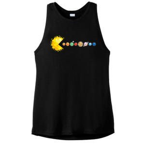 Planetary System Star Eating Planets Sun Funny Astronomy Ladies PosiCharge Tri-Blend Wicking Tank