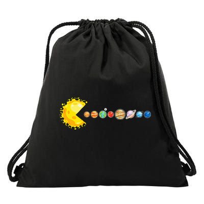 Planetary System Star Eating Planets Sun Funny Astronomy Drawstring Bag