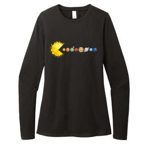 Planetary System Star Eating Planets Sun Funny Astronomy Womens CVC Long Sleeve Shirt