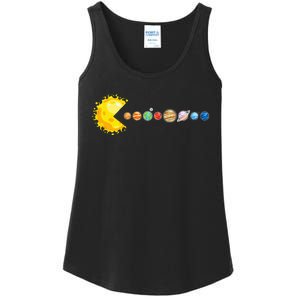 Planetary System Star Eating Planets Sun Funny Astronomy Ladies Essential Tank