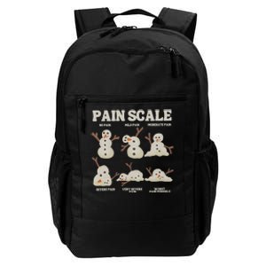 Pain Scale Snowman Funny Nurse Christmas Icu Nurse Daily Commute Backpack