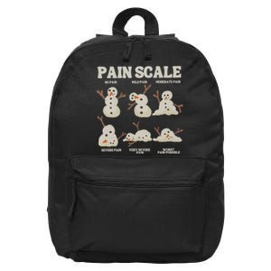 Pain Scale Snowman Funny Nurse Christmas Icu Nurse 16 in Basic Backpack