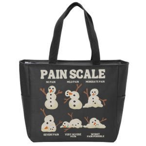 Pain Scale Snowman Funny Nurse Christmas Icu Nurse Zip Tote Bag