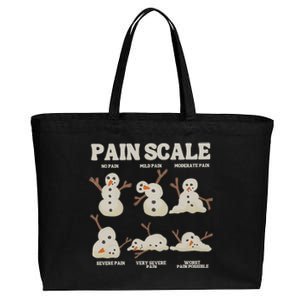 Pain Scale Snowman Funny Nurse Christmas Icu Nurse Cotton Canvas Jumbo Tote