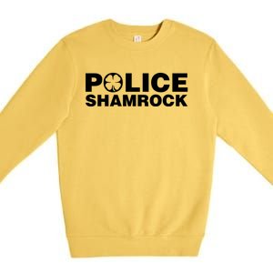 Police Shamrock St Patrick's Day Gift Premium Crewneck Sweatshirt