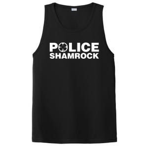 Police Shamrock St Patrick's Day Gift PosiCharge Competitor Tank