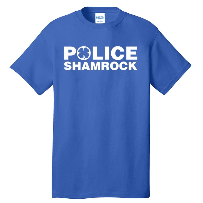 Police Shamrock St Patrick's Day Gift Tall T-Shirt