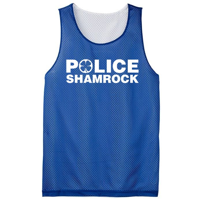 Police Shamrock St Patrick's Day Gift Mesh Reversible Basketball Jersey Tank