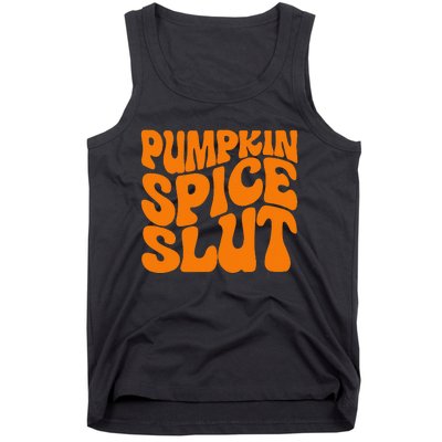 Pumpkin Spice Slut Funny Inappropriate Fall Halloween Tank Top