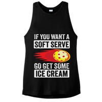 Pickleball Soft Serve Ice Cream Funny Pickleball Ladies PosiCharge Tri-Blend Wicking Tank