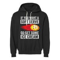 Pickleball Soft Serve Ice Cream Funny Pickleball Garment-Dyed Fleece Hoodie