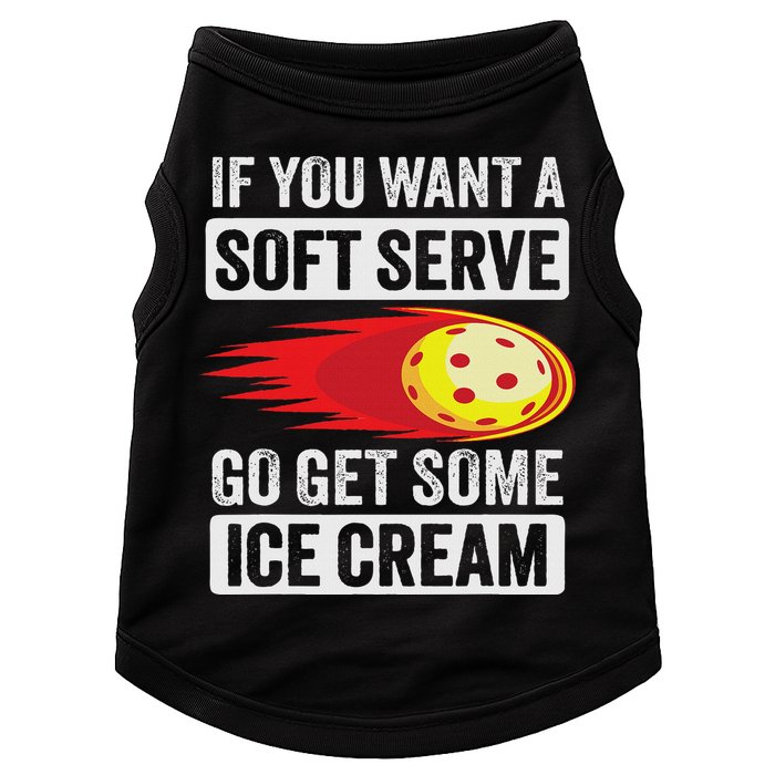 Pickleball Soft Serve Ice Cream Funny Pickleball Doggie Tank