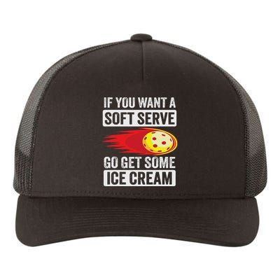 Pickleball Soft Serve Ice Cream Funny Pickleball Yupoong Adult 5-Panel Trucker Hat