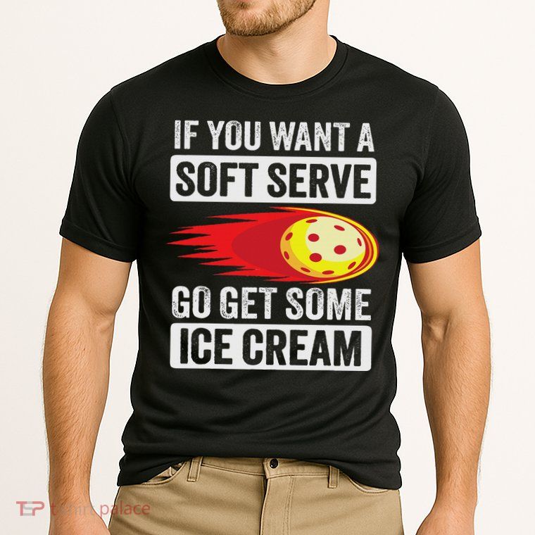 Pickleball Soft Serve Ice Cream Funny Pickleball Performance Shirt
