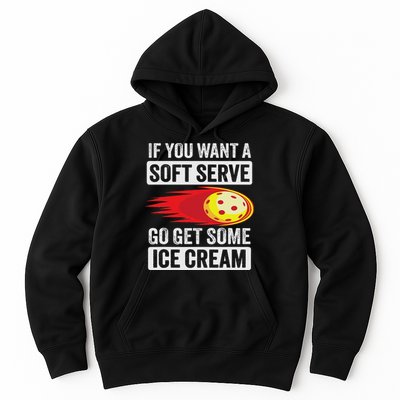 Pickleball Soft Serve Ice Cream Funny Pickleball Hoodie