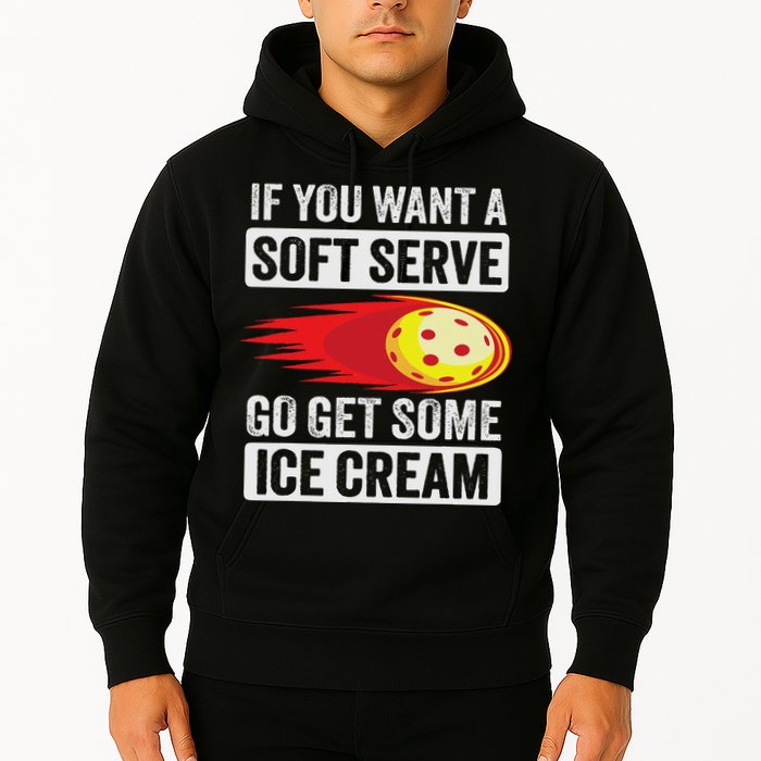 Pickleball Soft Serve Ice Cream Funny Pickleball Hoodie