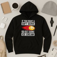 Pickleball Soft Serve Ice Cream Funny Pickleball Hoodie