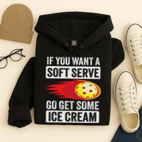 Pickleball Soft Serve Ice Cream Funny Pickleball Hoodie