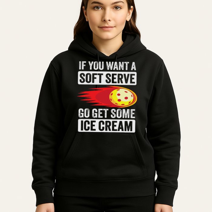 Pickleball Soft Serve Ice Cream Funny Pickleball Hoodie