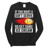 Pickleball Soft Serve Ice Cream Funny Pickleball Long Sleeve Shirt