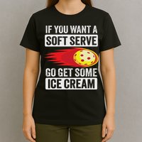 Pickleball Soft Serve Ice Cream Funny Pickleball T-Shirt