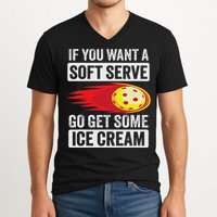 Pickleball Soft Serve Ice Cream Funny Pickleball V-Neck T-Shirt