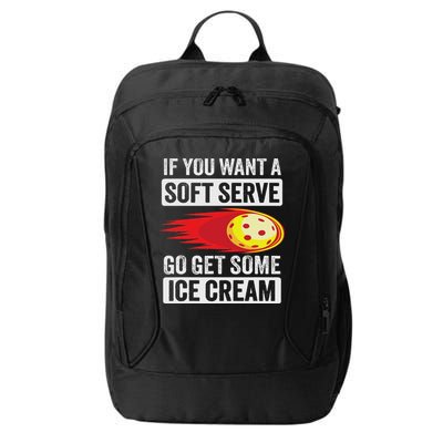 Pickleball Soft Serve Ice Cream Funny Pickleball City Backpack