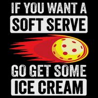 Pickleball Soft Serve Ice Cream Funny Pickleball 7-Panel Snapback Hat