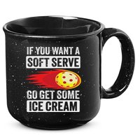 Pickleball Soft Serve Ice Cream Funny Pickleball 15oz Campfire Ceramic Mug