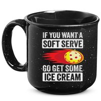Pickleball Soft Serve Ice Cream Funny Pickleball 15oz Campfire Ceramic Mug