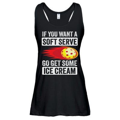 Pickleball Soft Serve Ice Cream Funny Pickleball Ladies Essential Flowy Tank