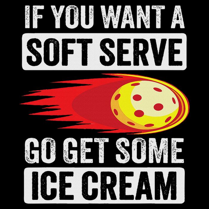 Pickleball Soft Serve Ice Cream Funny Pickleball Magnet