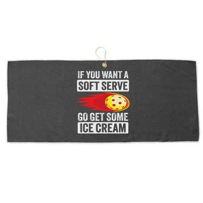 Pickleball Soft Serve Ice Cream Funny Pickleball Large Microfiber Waffle Golf Towel