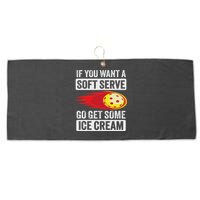 Pickleball Soft Serve Ice Cream Funny Pickleball Large Microfiber Waffle Golf Towel