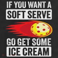 Pickleball Soft Serve Ice Cream Funny Pickleball 25L Jumbo Tote
