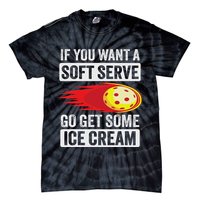 Pickleball Soft Serve Ice Cream Funny Pickleball Tie-Dye T-Shirt