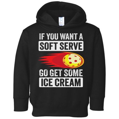 Pickleball Soft Serve Ice Cream Funny Pickleball Toddler Hoodie