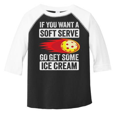 Pickleball Soft Serve Ice Cream Funny Pickleball Toddler Fine Jersey T-Shirt