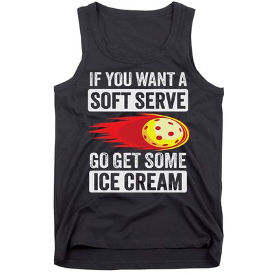 Pickleball Soft Serve Ice Cream Funny Pickleball Tank Top