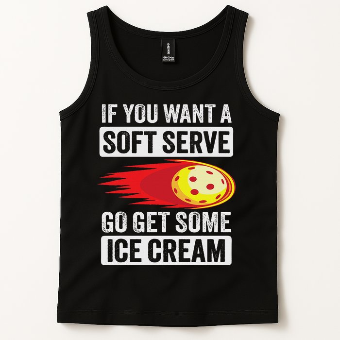 Pickleball Soft Serve Ice Cream Funny Pickleball Tank Top