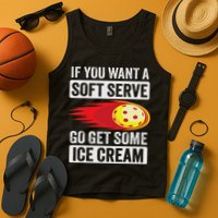 Pickleball Soft Serve Ice Cream Funny Pickleball Tank Top