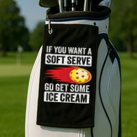 Pickleball Soft Serve Ice Cream Funny Pickleball Golf Towel