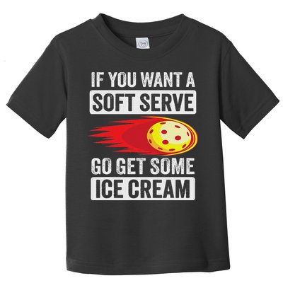 Pickleball Soft Serve Ice Cream Funny Pickleball Toddler T-Shirt