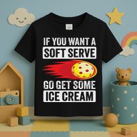 Pickleball Soft Serve Ice Cream Funny Pickleball Toddler T-Shirt