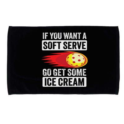 Pickleball Soft Serve Ice Cream Funny Pickleball Microfiber Hand Towel