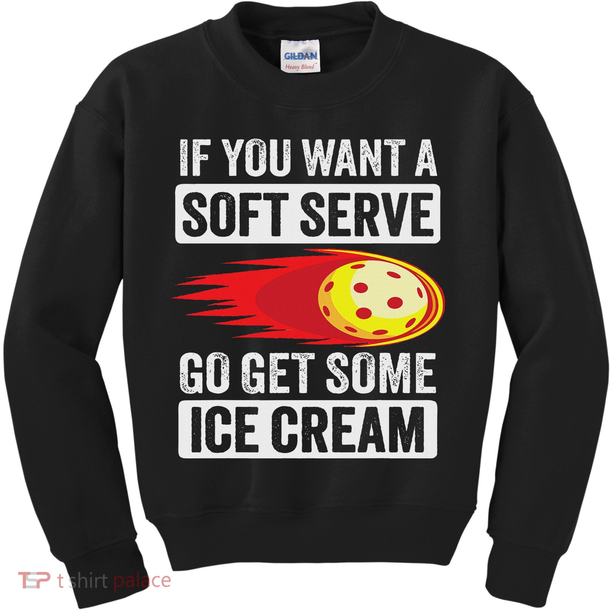 Pickleball Soft Serve Ice Cream Funny Pickleball Kids Sweatshirt