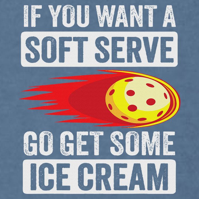 Pickleball Soft Serve Ice Cream Funny Pickleball Garment-Dyed Sweatshirt